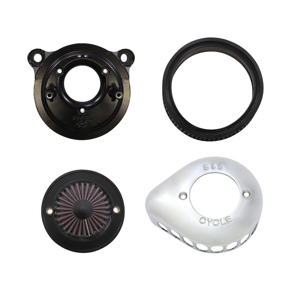 S&S CYCLE - AIR STINGER STEALTH AIR CLEANER KIT - CHROME