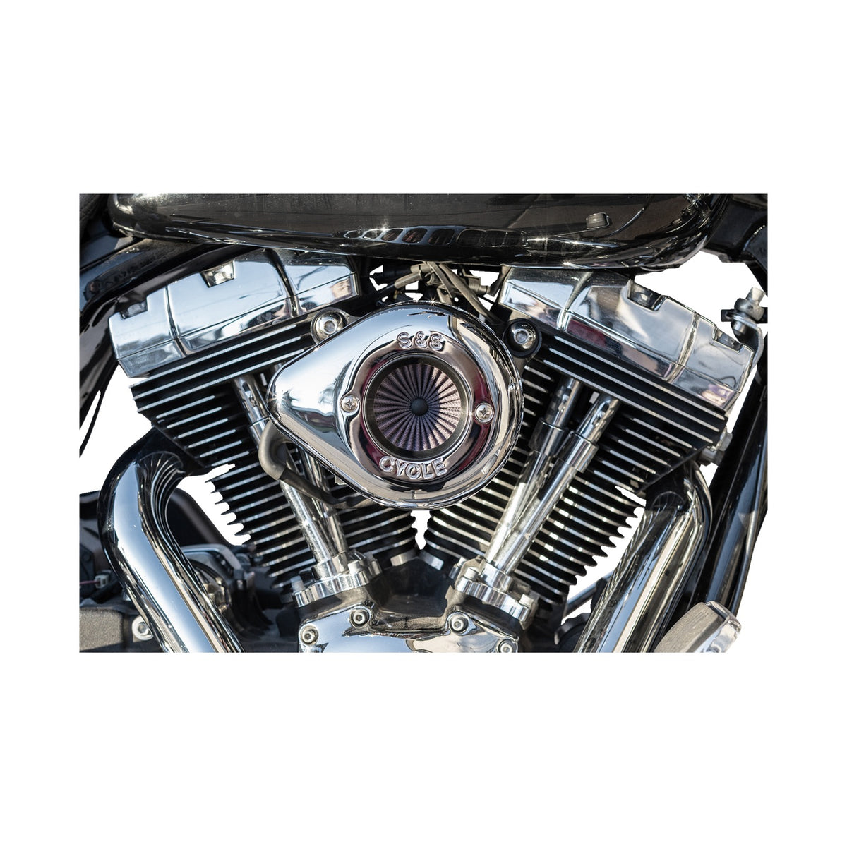 S&S CYCLE - AIR STINGER STEALTH AIR CLEANER KIT - CHROME