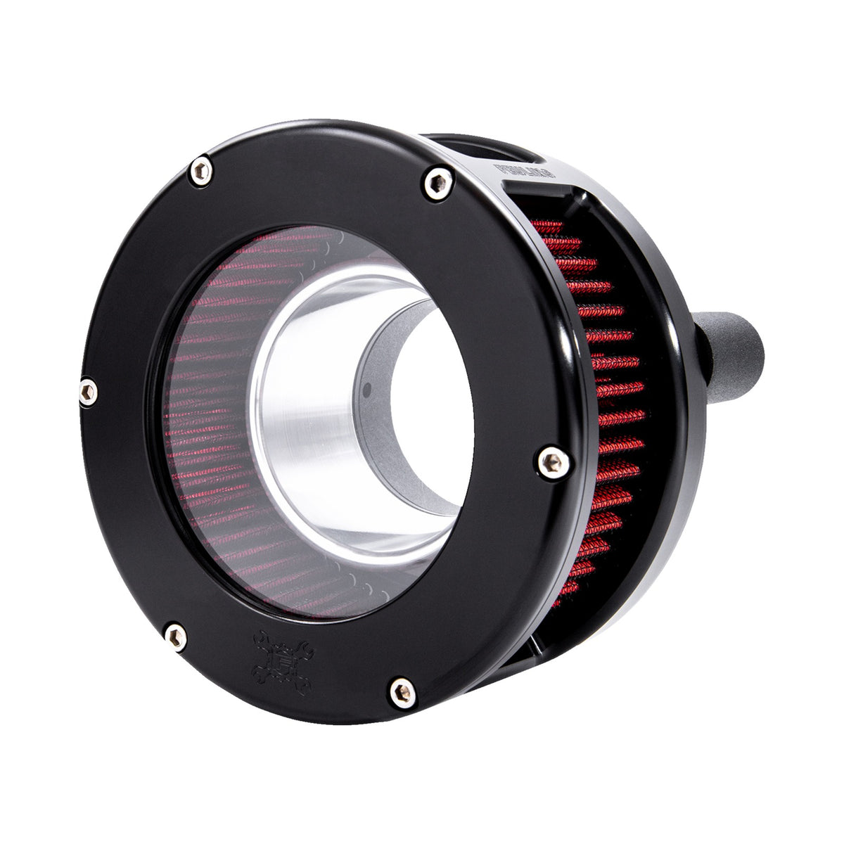 FEULING PARTS - BA SERIES AIR CLEANER KIT - BLACK ANODIZED - RED FILTER