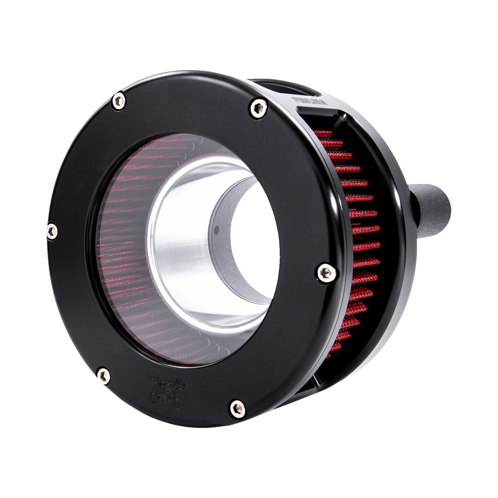 FEULING PARTS - BA SERIES AIR CLEANER KIT - BLACK ANODIZED - RED FILTER