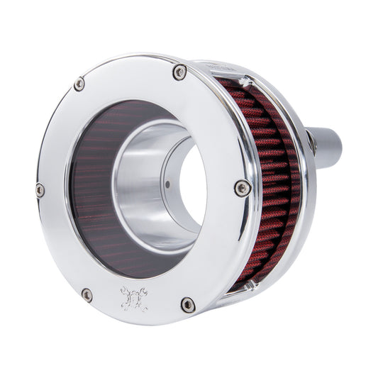 FEULING PARTS - BA SERIES AIR CLEANER KIT - CHROME - RED FILTER