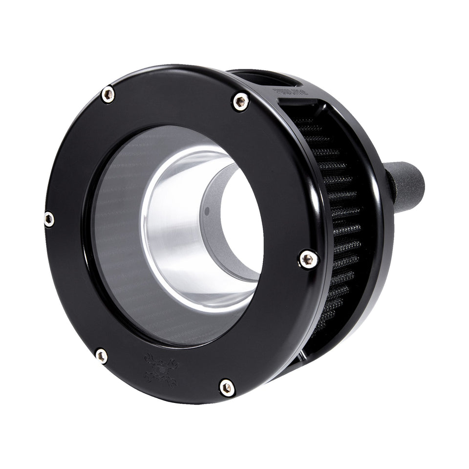 FEULING PARTS - BA SERIES AIR CLEANER KIT - BLACK ANODIZED - BLACK FILTER