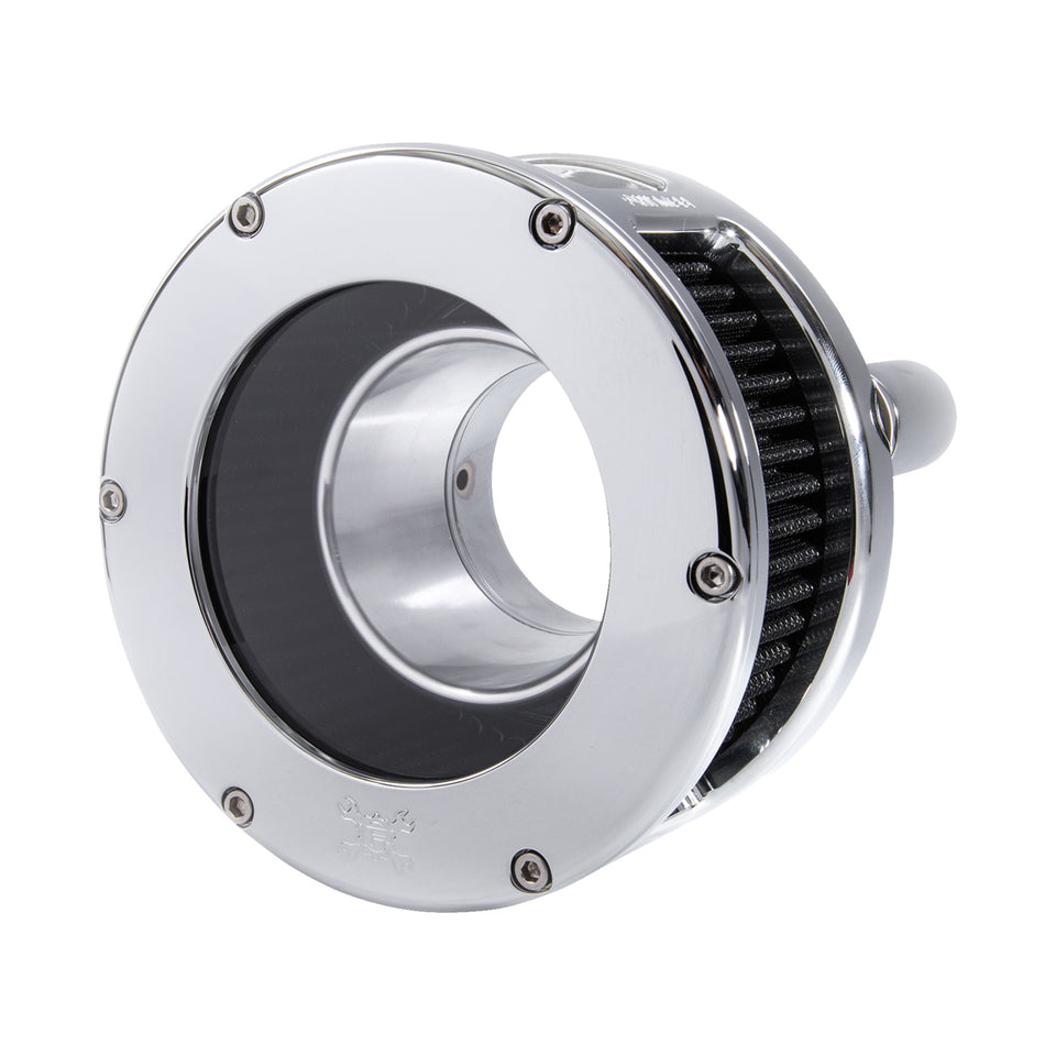 FEULING PARTS - BA SERIES AIR CLEANER KIT - CHROME - BLACK FILTER