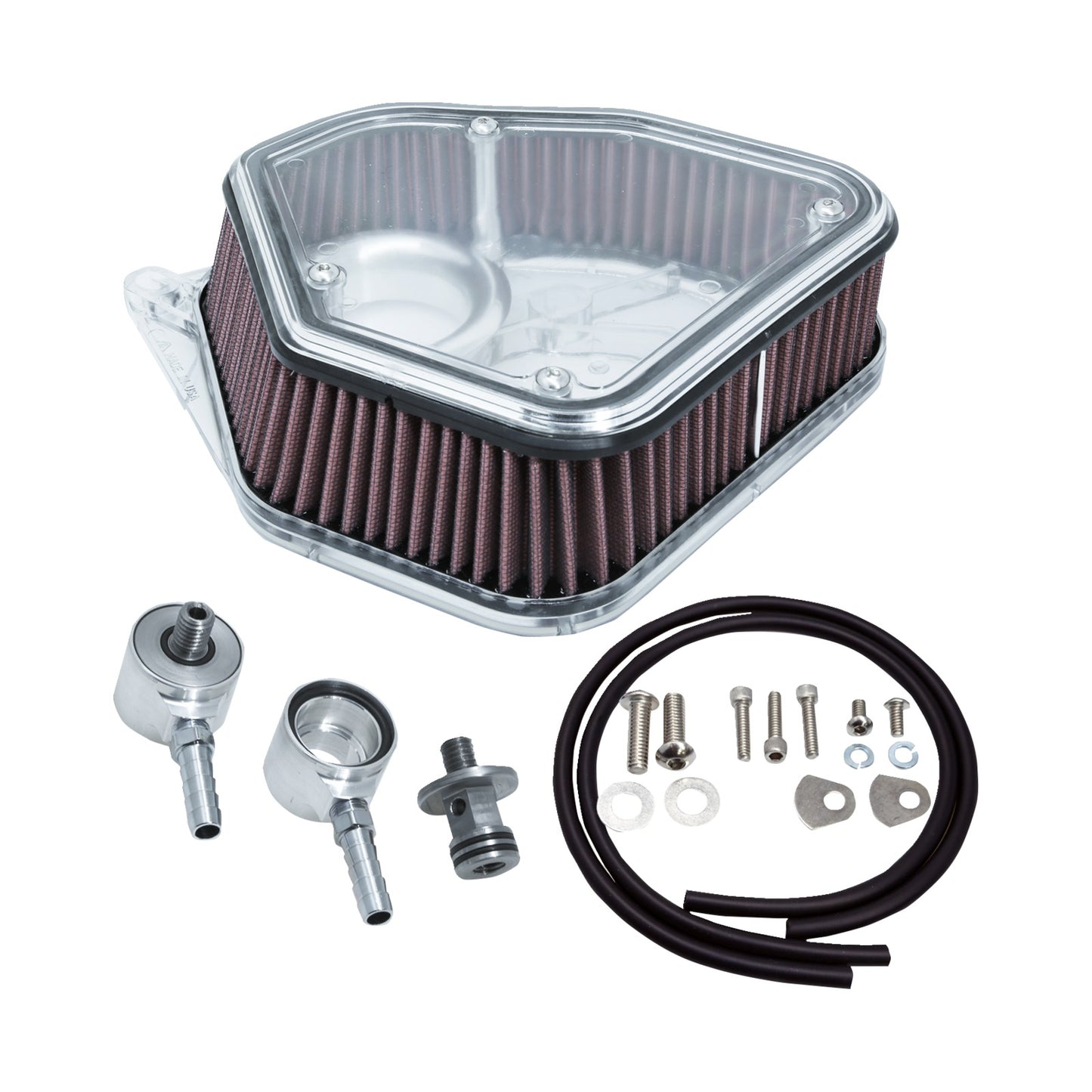ALLOY ART - BOOM BOX AIR CLEANER KIT - CLEAR COVER