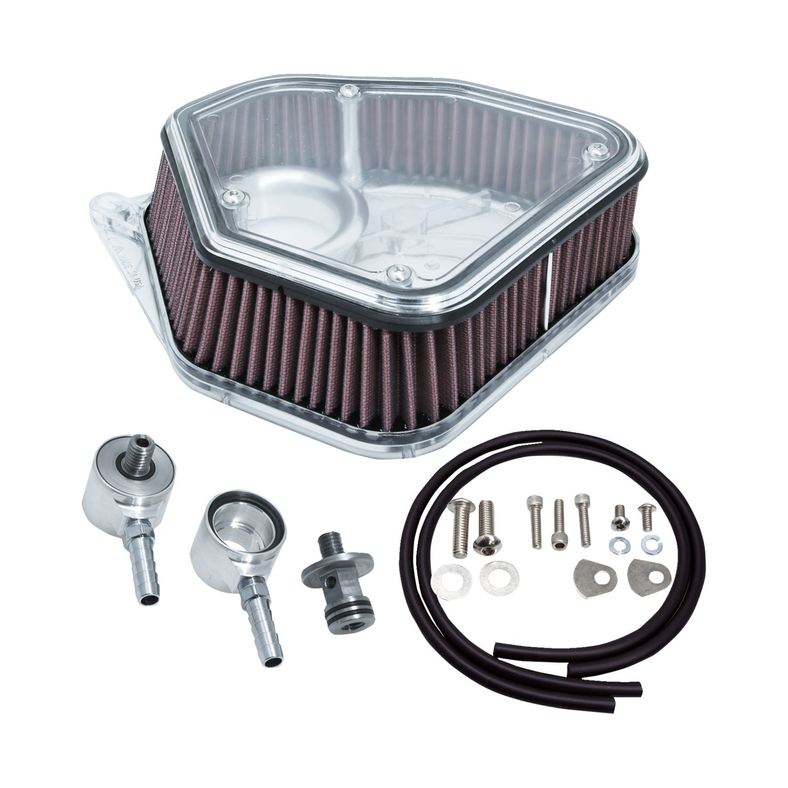 ALLOY ART - BOOM BOX AIR CLEANER KIT - CLEAR COVER