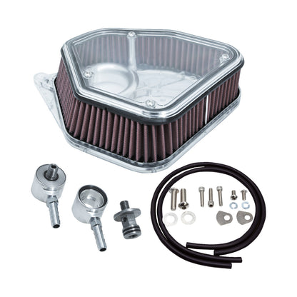 ALLOY ART - BOOM BOX AIR CLEANER KIT - CLEAR COVER
