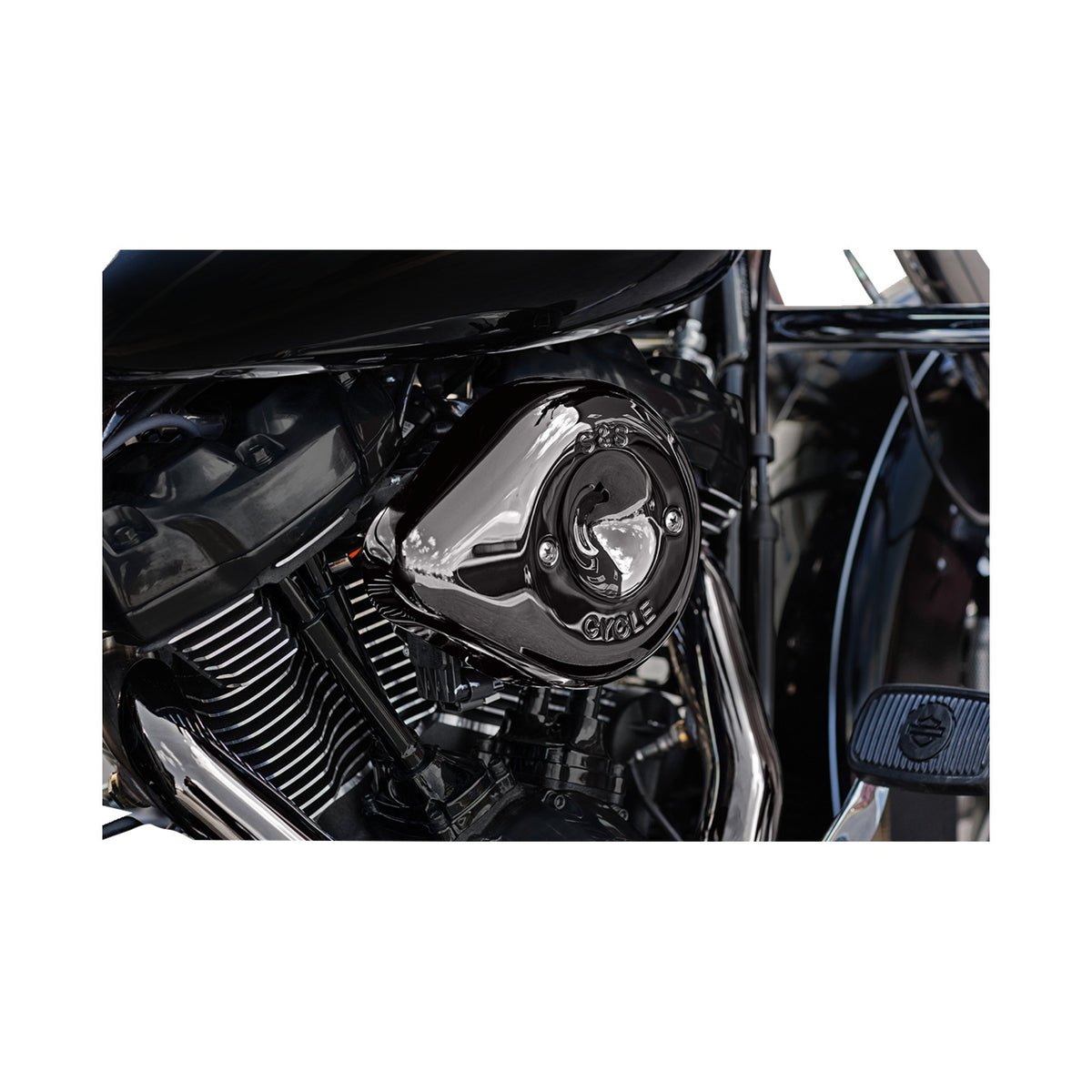 S&S CYCLE - STEALTH TEARDROP AIR CLEANER - M8 - LAVA CHROME