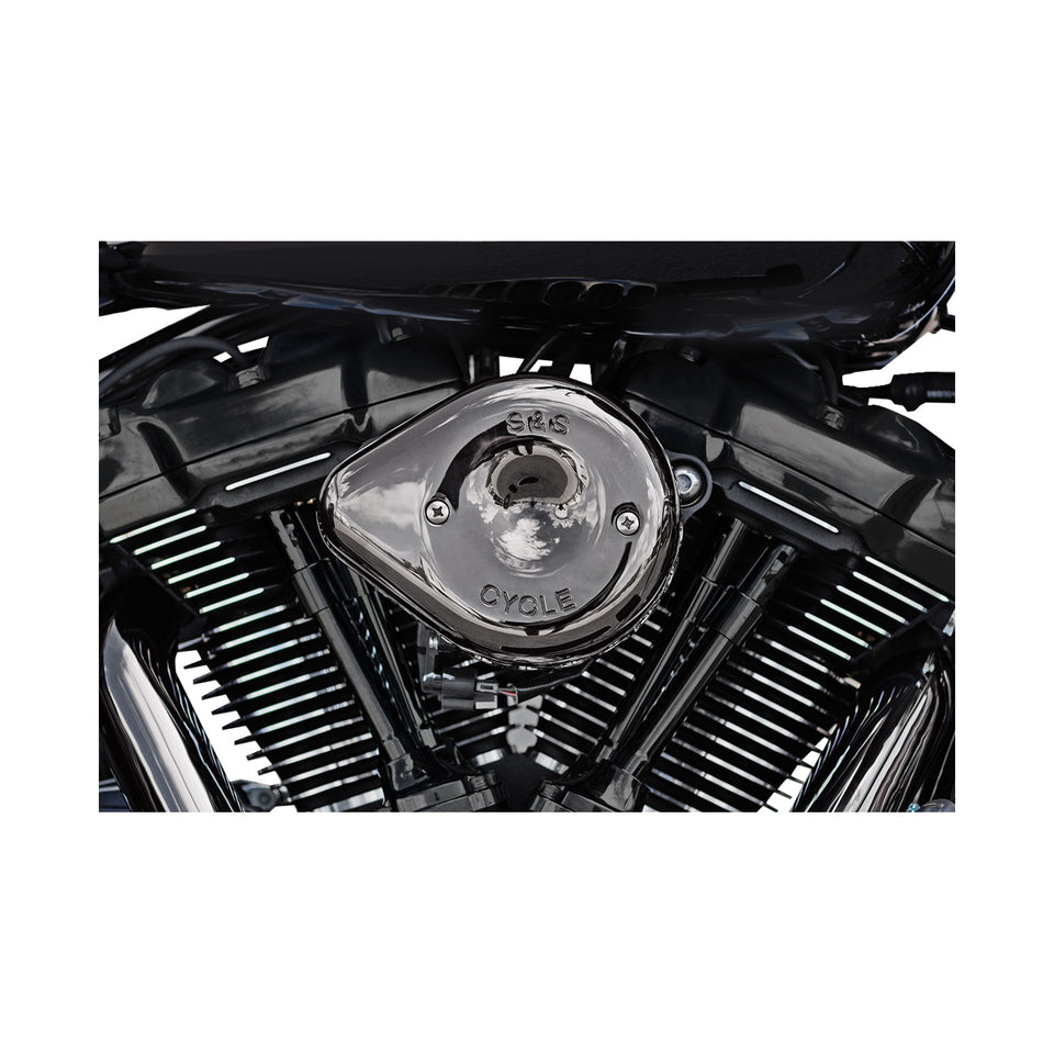 S&S CYCLE - STEALTH MINI TEARDROP AIR CLEANER - M8 - LAVA CHROME