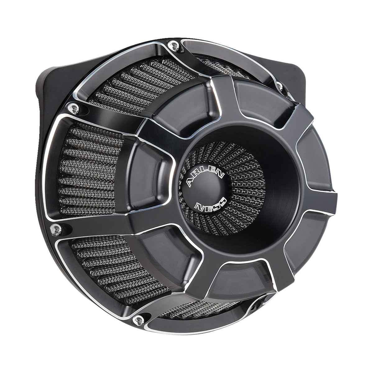 ARLEN NESS - INVERTED SERIES AIR CLEANER KIT - BEVELED - BLACK