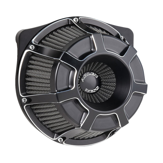 ARLEN NESS - INVERTED SERIES AIR CLEANER KIT - BEVELED - BLACK