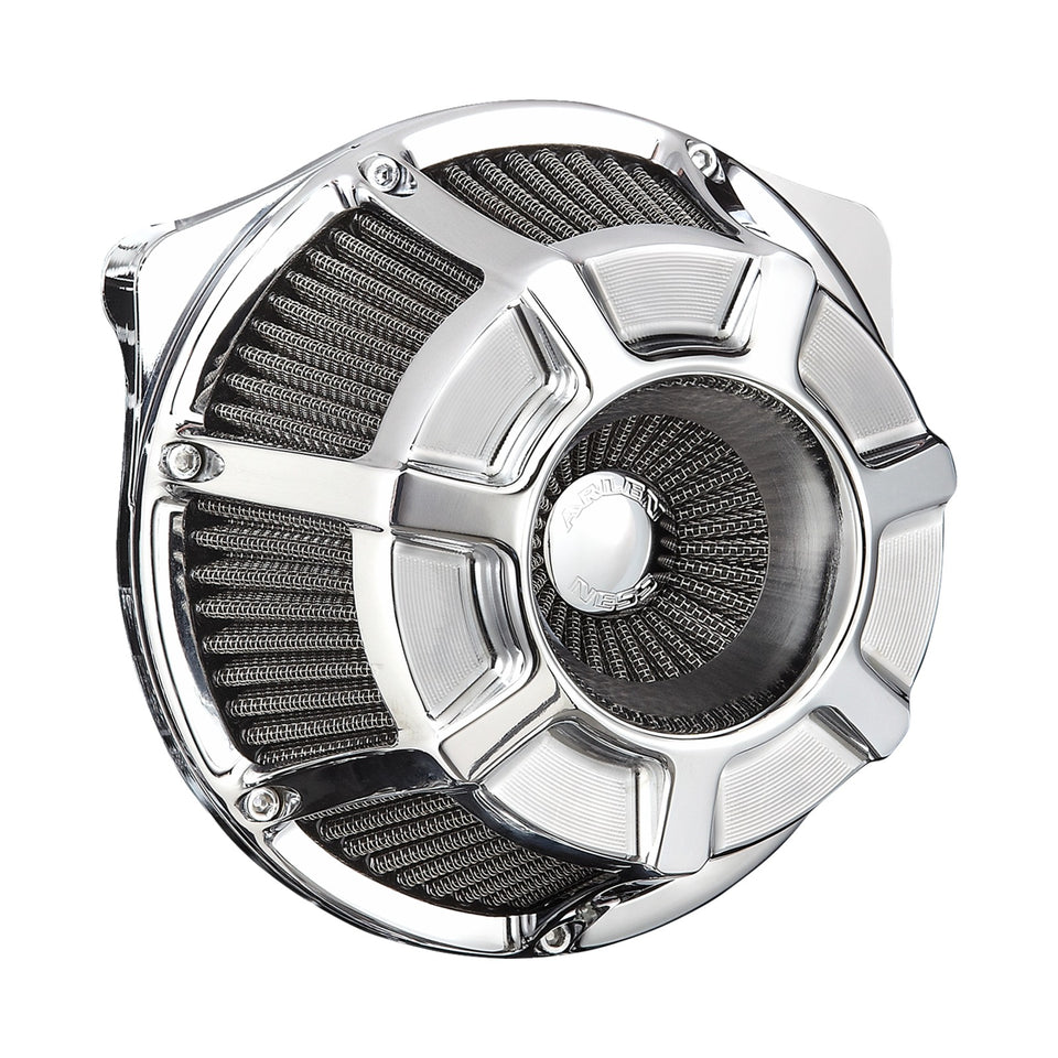 ARLEN NESS - INVERTED SERIES AIR CLEANER KIT - BEVELED - CHROME