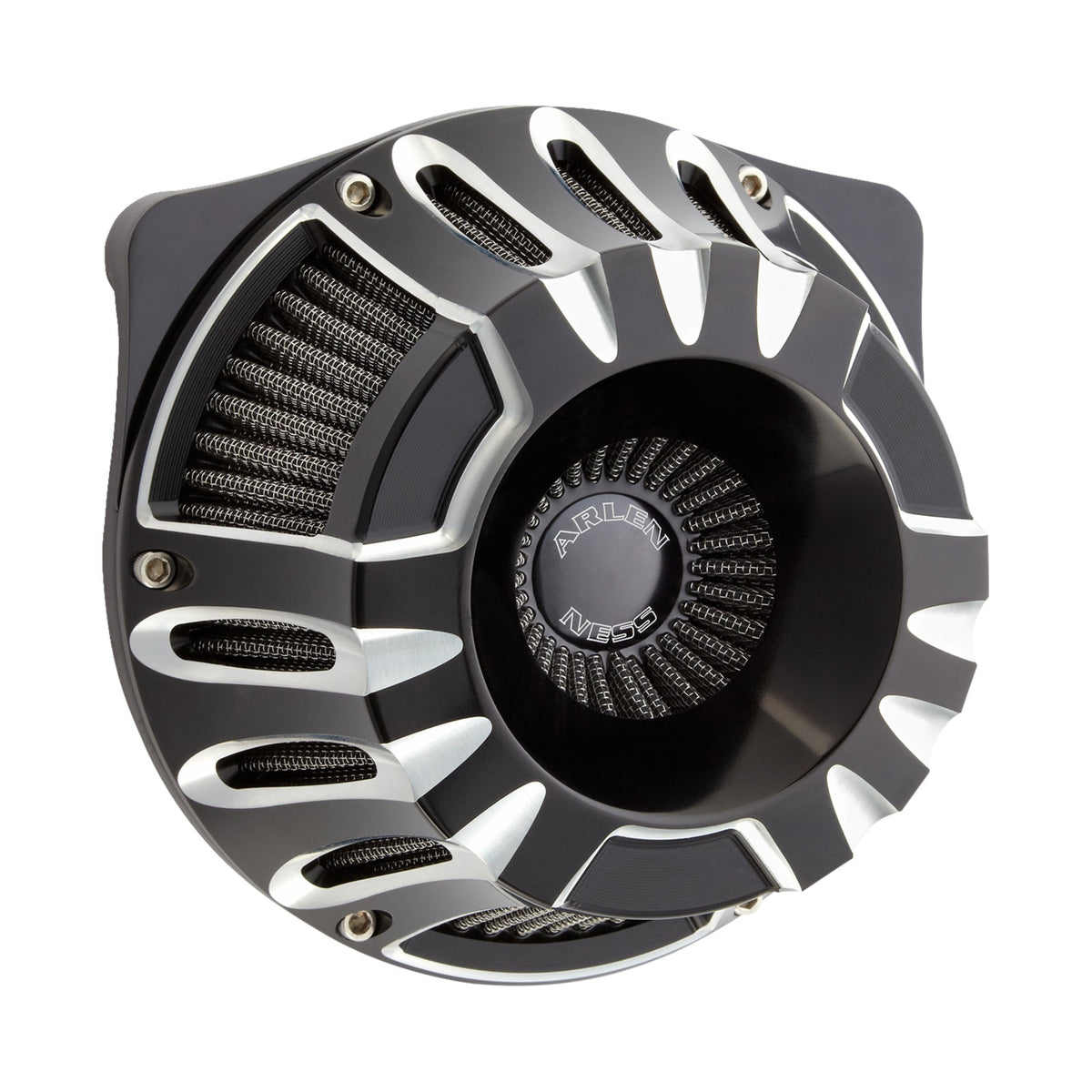 ARLEN NESS - INVERTED SERIES AIR CLEANER KIT - DEEP CUT - BLACK
