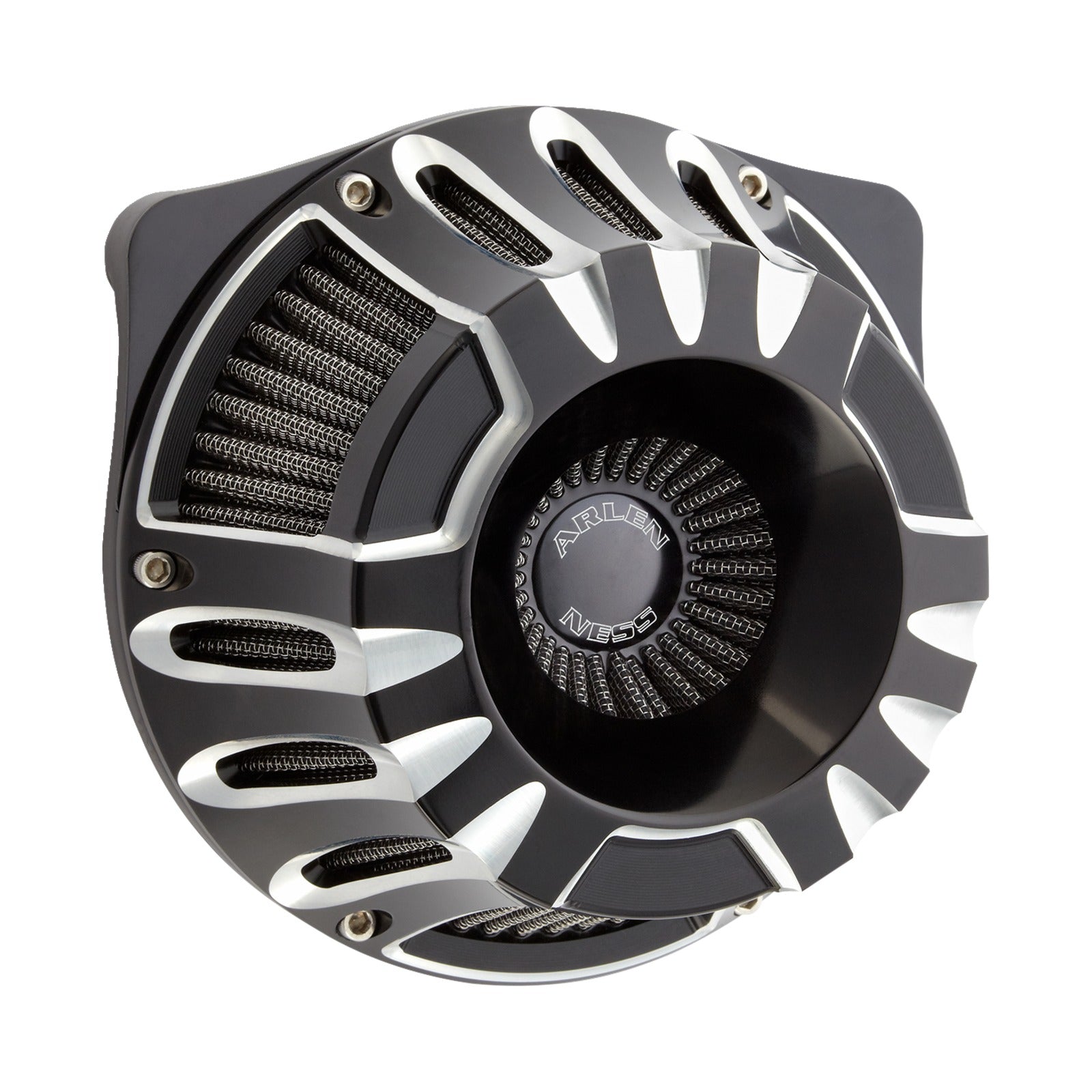ARLEN NESS - INVERTED SERIES AIR CLEANER KIT - DEEP CUT - BLACK