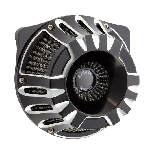 ARLEN NESS - INVERTED SERIES AIR CLEANER KIT - DEEP CUT - BLACK