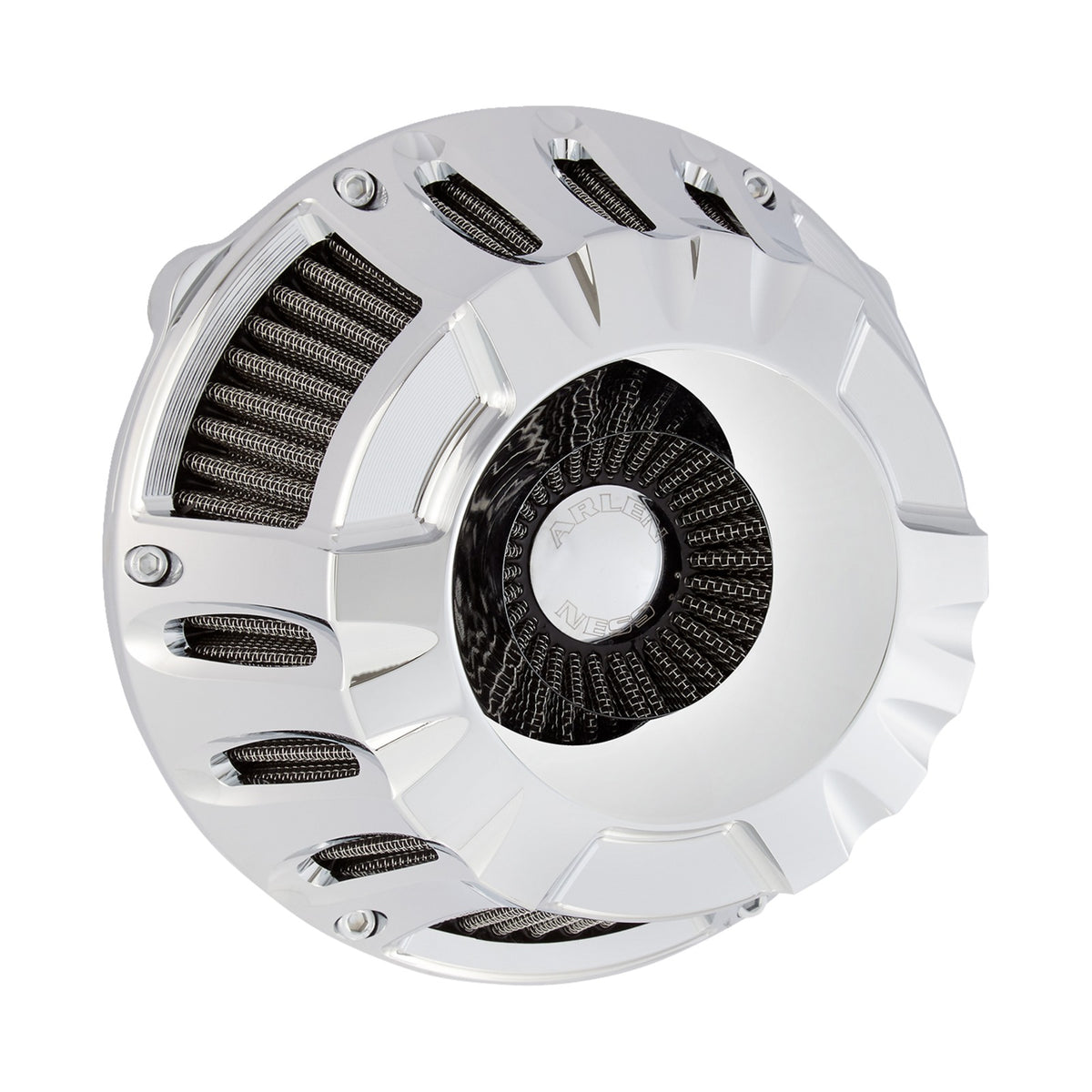 ARLEN NESS - INVERTED SERIES AIR CLEANER KIT - DEEP CUT - CHROME