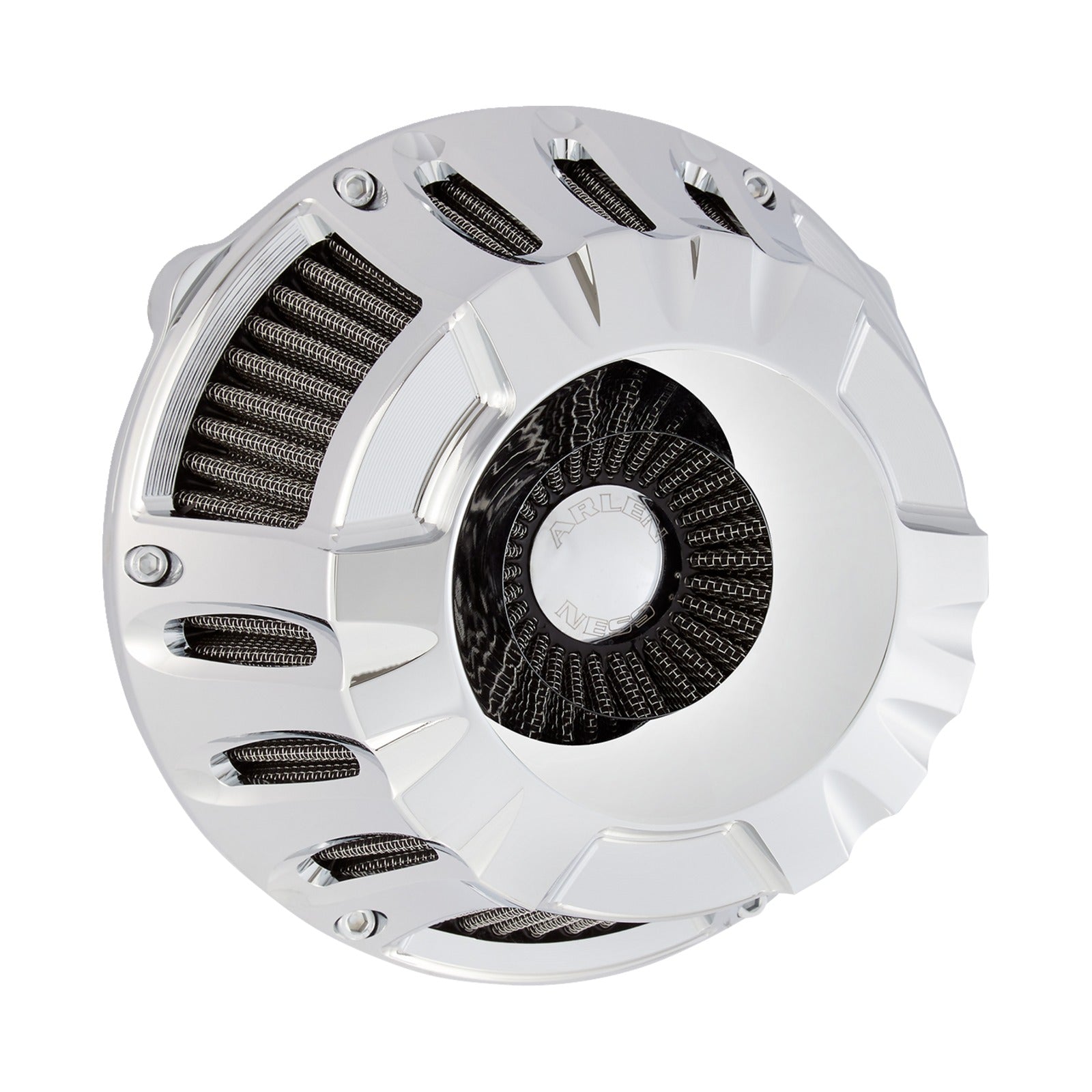 ARLEN NESS - INVERTED SERIES AIR CLEANER KIT - DEEP CUT - CHROME