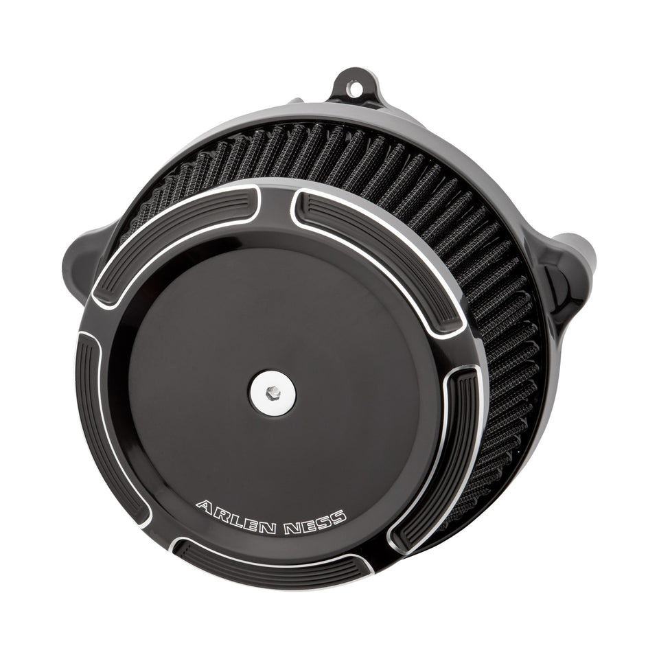 ARLEN NESS - BIG SUCKER(TM) STAGE 1 AIR CLEANER KIT WITH COVER - BEVELED - BLACK