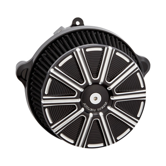 ARLEN NESS - BIG SUCKER(TM) STAGE 1 AIR CLEANER KIT WITH COVER - 10 GAUGE - BLACK WITH MACHINED ACCENTS