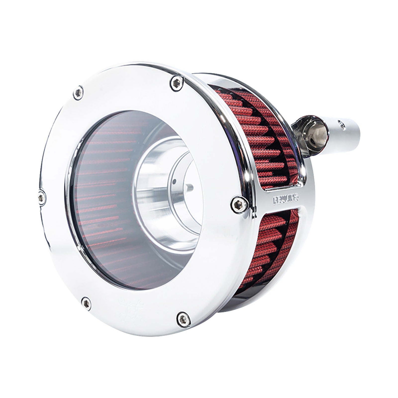 FEULING PARTS - BA AIR CLEANER KIT - CHROME/CLEAR WITH RED FILTER - TWIN CAM