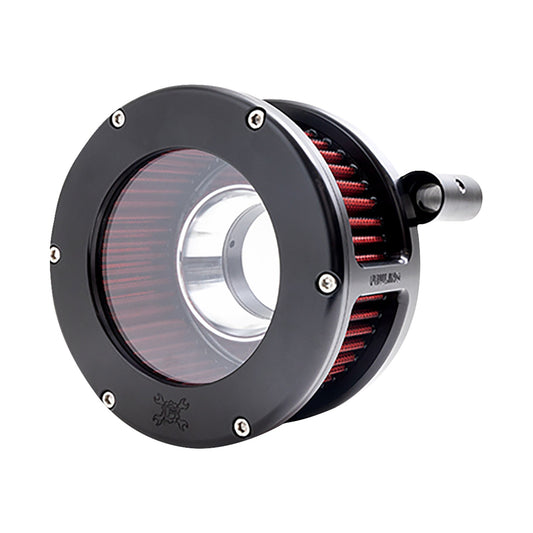 FEULING PARTS - BA AIR CLEANER KIT - BLACK/CLEAR WITH RED FILTER - '08-'17 DYNA/SOFTAIL/TOURING