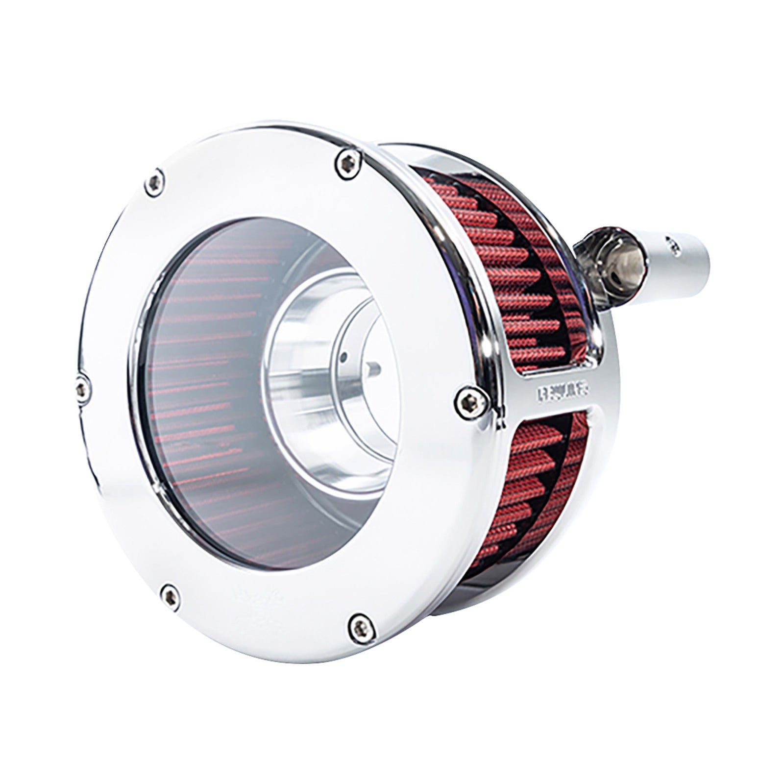 FEULING PARTS - BA AIR CLEANER KIT - CHROME/CLEAR WITH RED FILTER - '08-'17 DYNA/SOFTAIL/TOURING
