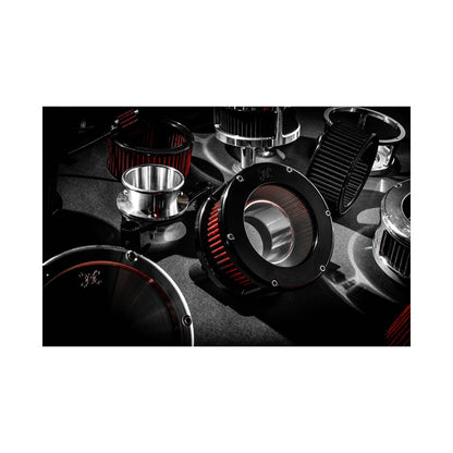 FEULING PARTS - BA AIR CLEANER KIT - BLACK/CLEAR WITH RED FILTER - M8