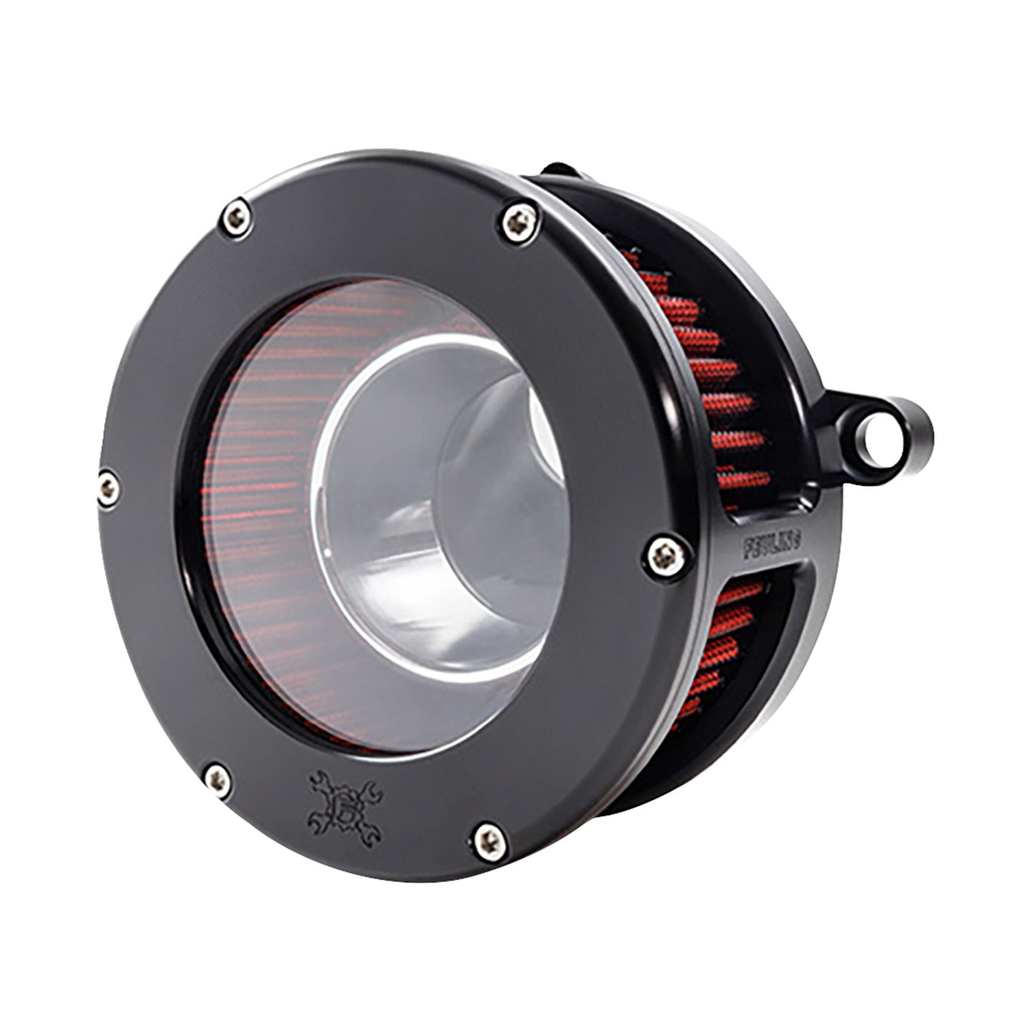 FEULING PARTS - BA AIR CLEANER KIT - BLACK/CLEAR WITH RED FILTER - M8