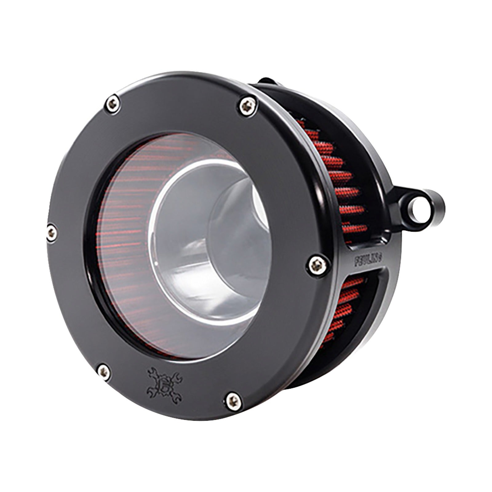 FEULING PARTS - BA AIR CLEANER KIT - BLACK/CLEAR WITH RED FILTER - M8