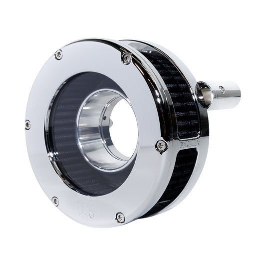 FEULING PARTS - SLIM BA AIR CLEANER KIT - CHROME/CLEAR - BLACK FILTER - TWIN CAM