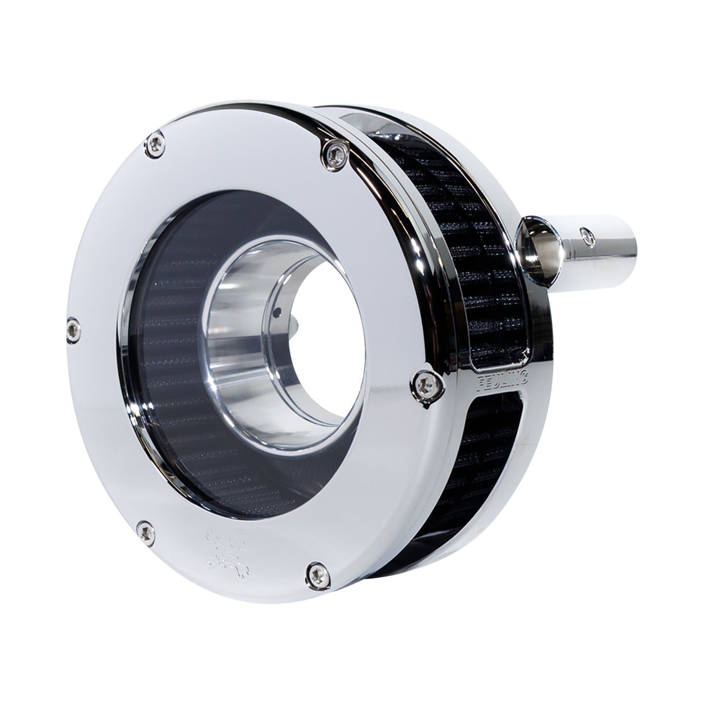 FEULING PARTS - SLIM BA AIR CLEANER KIT - CHROME/CLEAR - BLACK FILTER - '08-'17 TWIN CAM