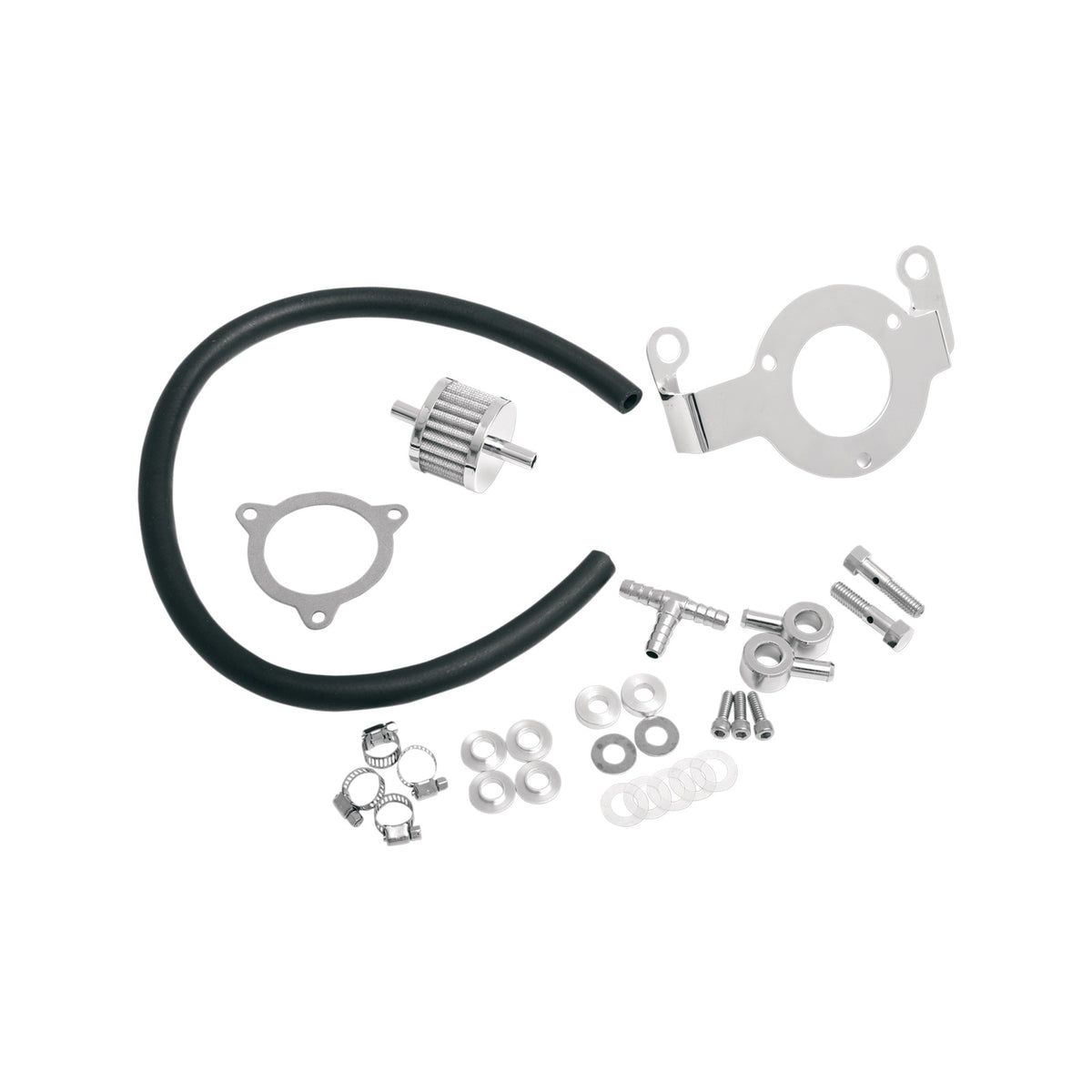 DRAG SPECIALTIES - CRANKCASE BREATHER WITH SUPPORT BRACKET KIT - DYNA/SOFTAIL/TOURING/TRIKE