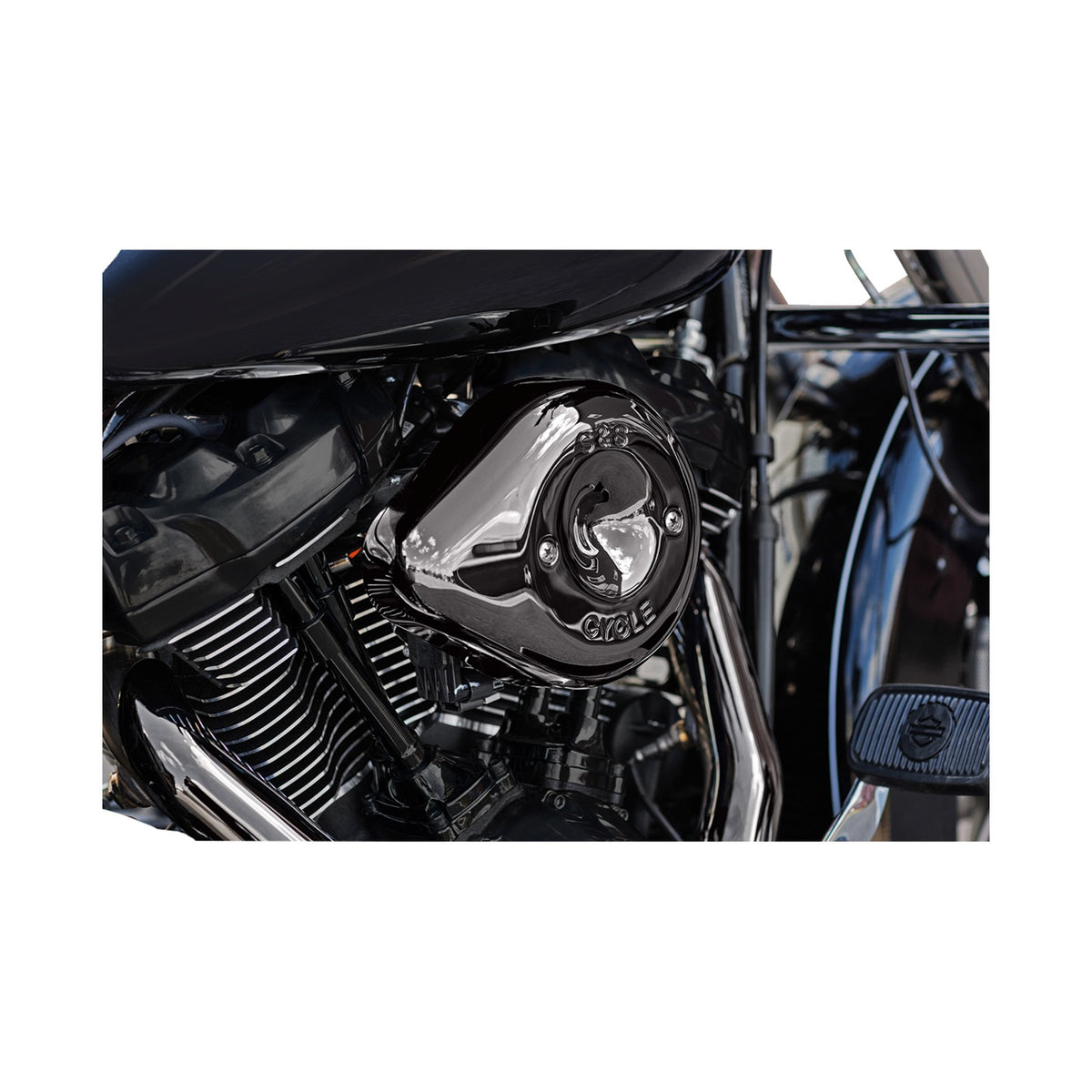 S&S CYCLE - STEALTH TEARDROP AIR CLEANER COVER - M8 - LAVA CHROME