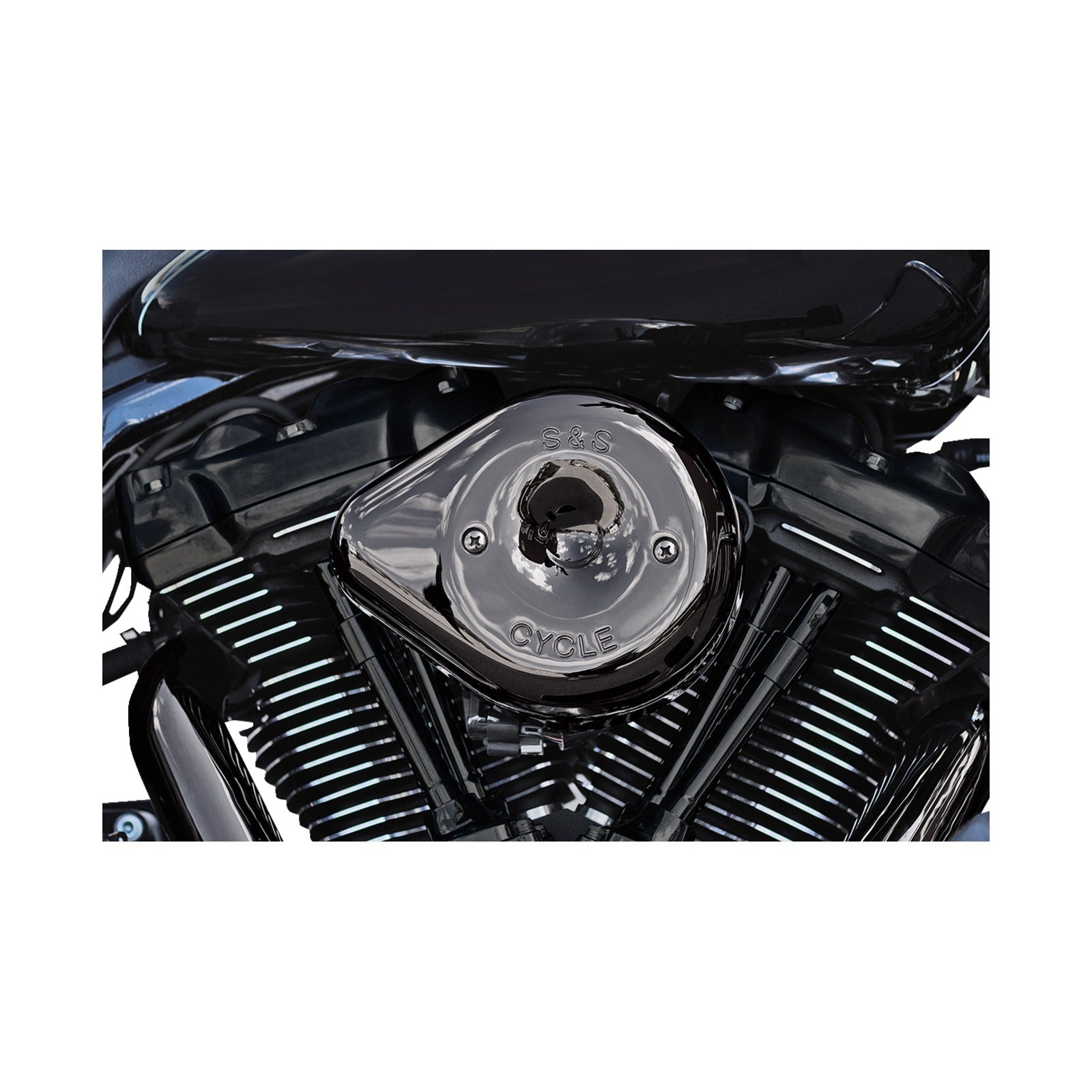 S&S CYCLE - STEALTH TEARDROP AIR CLEANER COVER - M8 - LAVA CHROME
