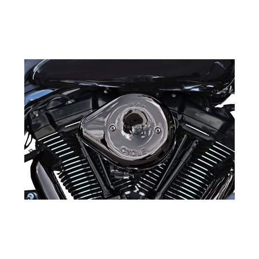 S&S CYCLE - STEALTH TEARDROP AIR CLEANER COVER - M8 - LAVA CHROME