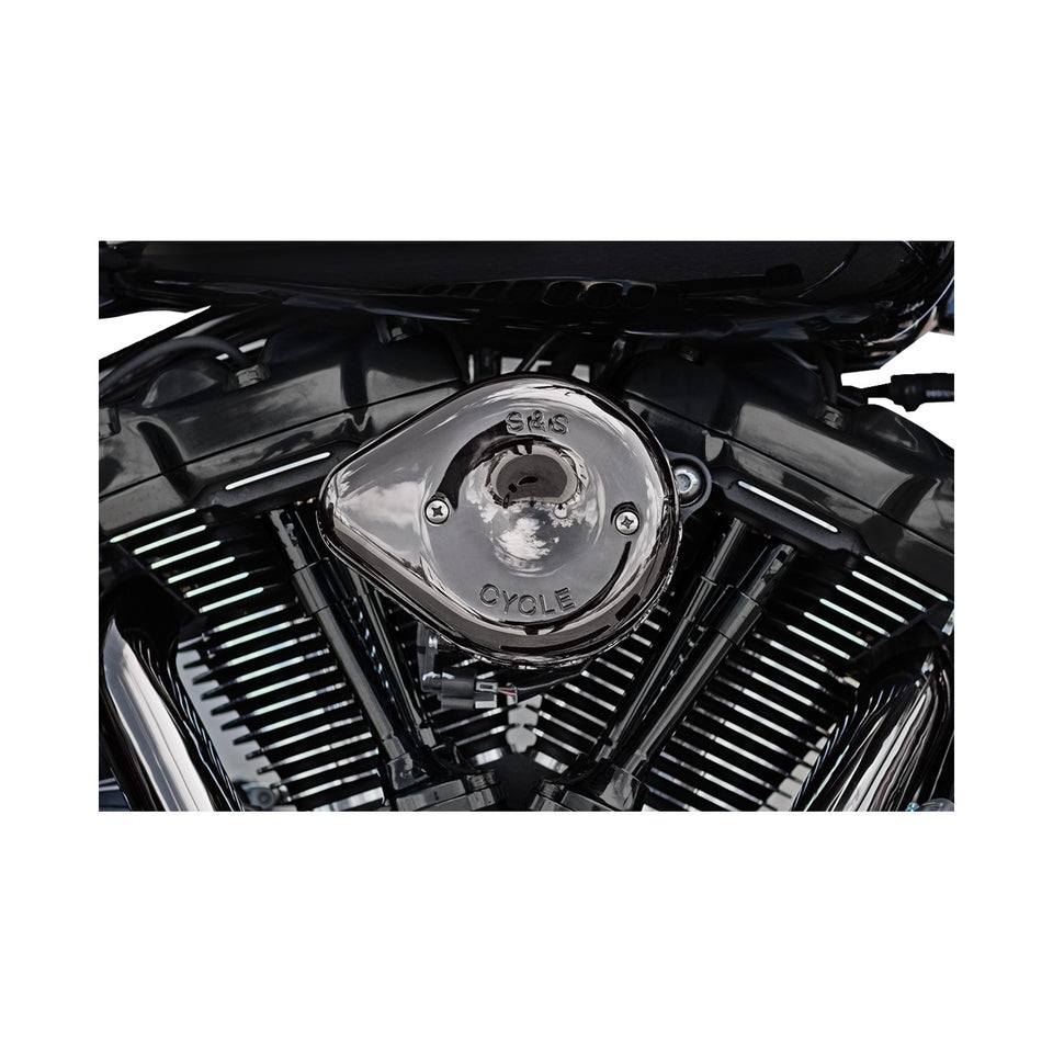 S&S CYCLE - STEALTH MINI TEARDROP AIR CLEANER COVER - M8 - LAVA CHROME