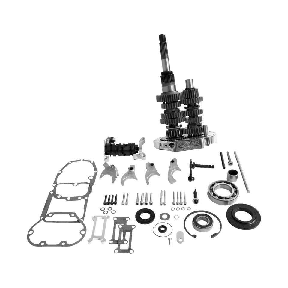BAKER DRIVETRAIN - GEAR SET - OVERDRIVE/6-SPEED - POLISHED - '01 TOURING