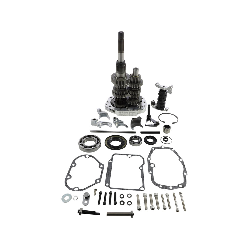BAKER DRIVETRAIN - GEAR SET - OVERDRIVE/6-SPEED - POLISHED - '90-'97 HARLEY-DAVIDSON