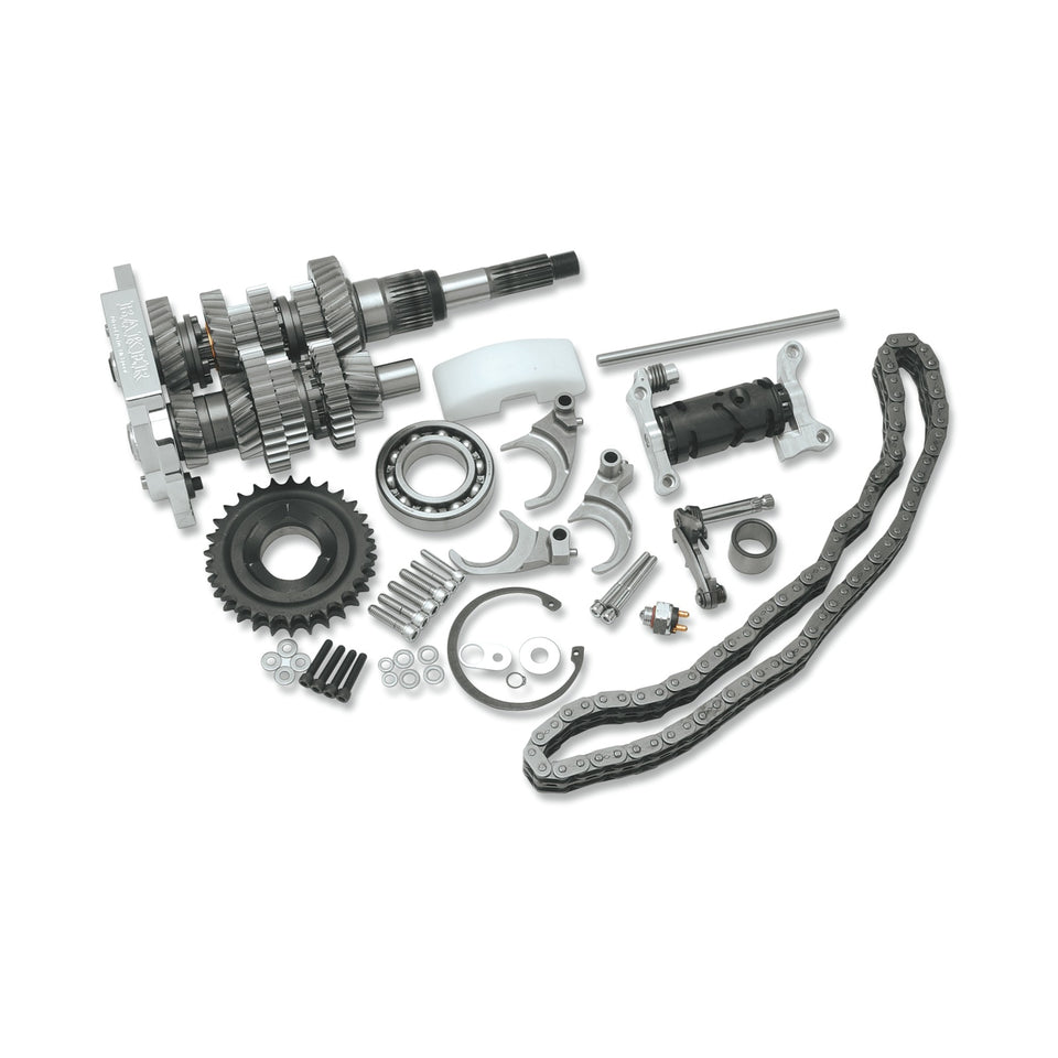 BAKER DRIVETRAIN - DIRECT DRIVE GEAR SET - 6-SPEED - POLISHED - '01-'06 TOURING