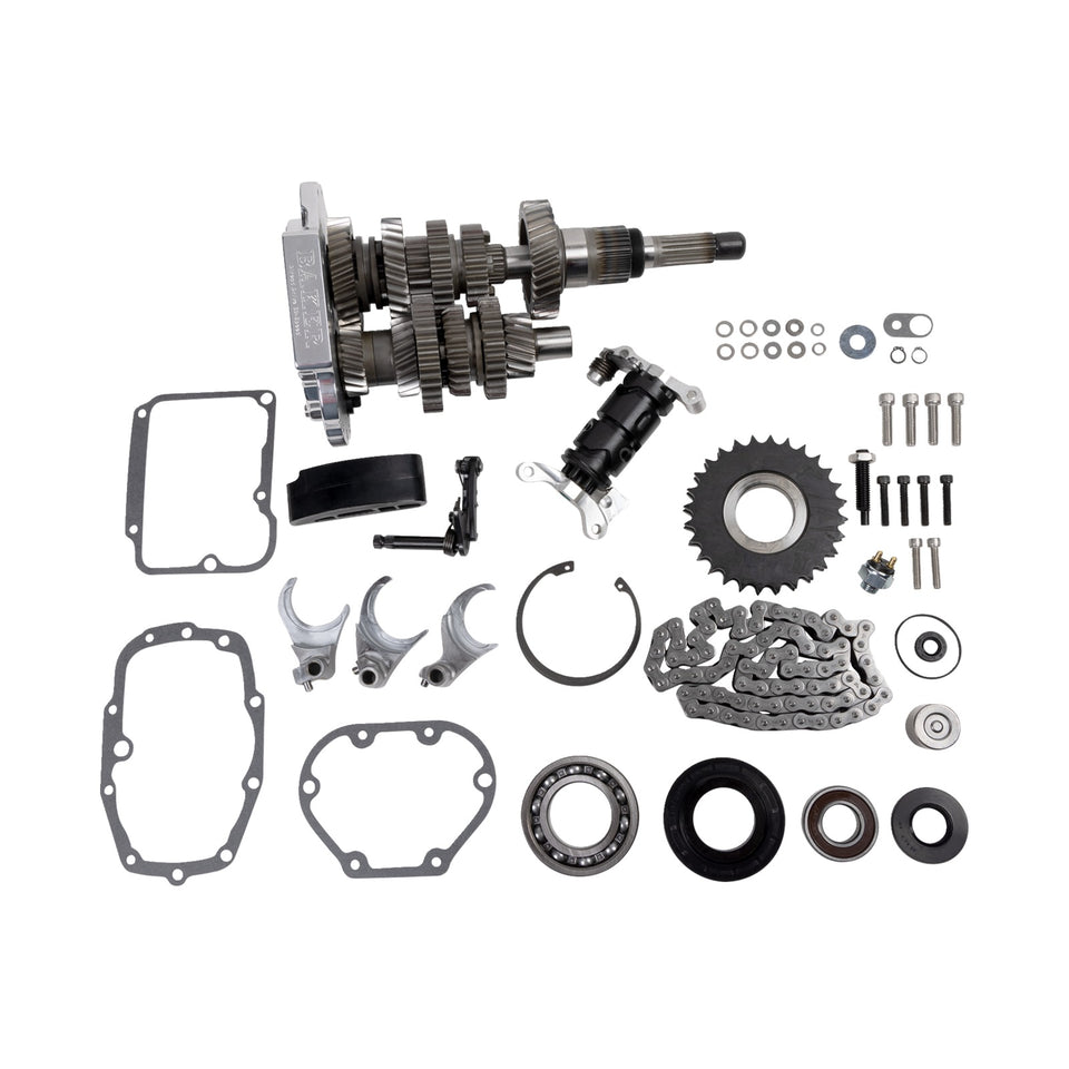 BAKER DRIVETRAIN - DIRECT DRIVE GEAR SET - 6-SPEED - POLISHED - '01-'06 TOURING