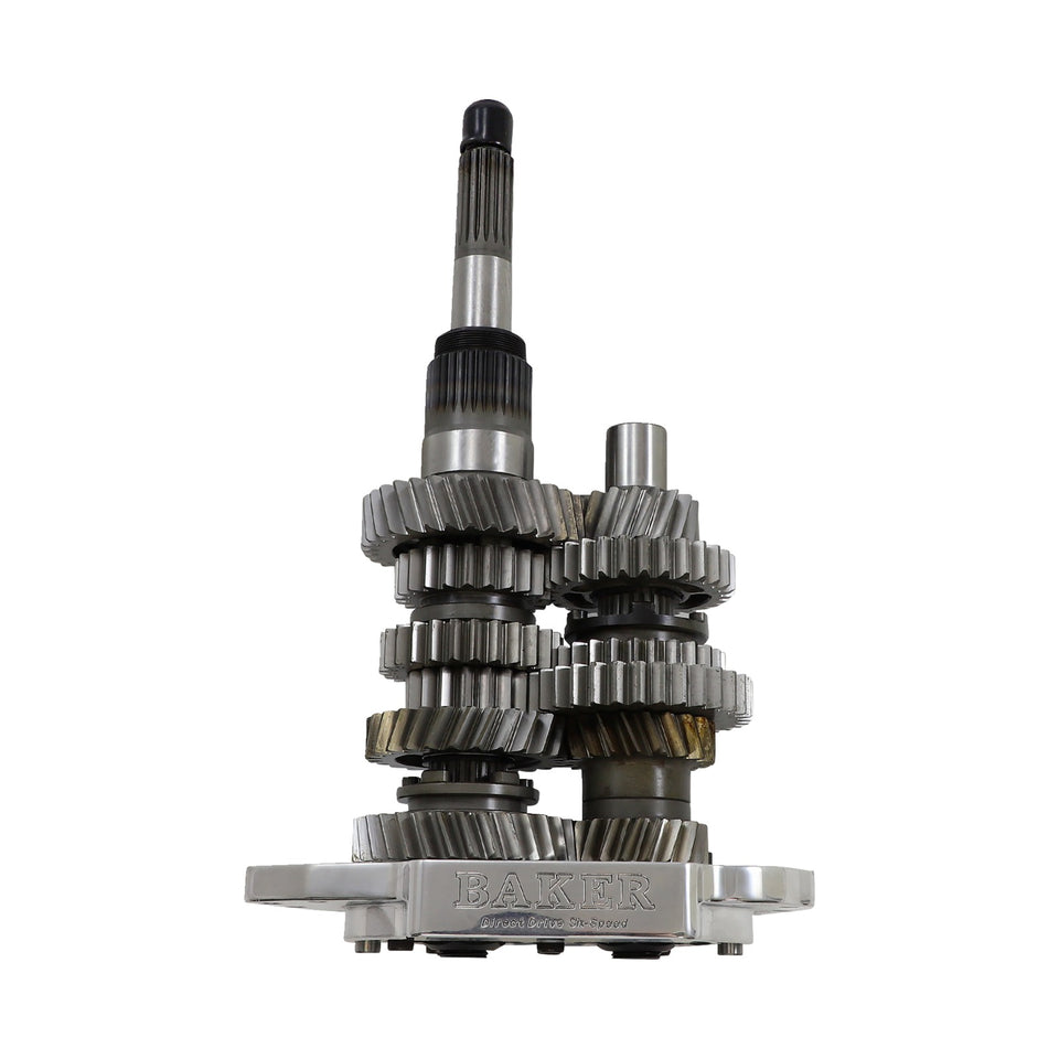 BAKER DRIVETRAIN - DIRECT DRIVE GEAR SET - 6-SPEED - POLISHED - '01-'06 SOFTAIL/DYNA