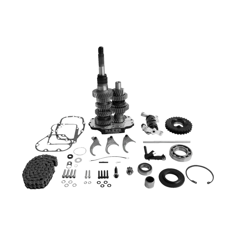 BAKER DRIVETRAIN - DIRECT DRIVE GEAR SET - 6-SPEED - BLACK - '90-'97 HARLEY-DAVIDSON