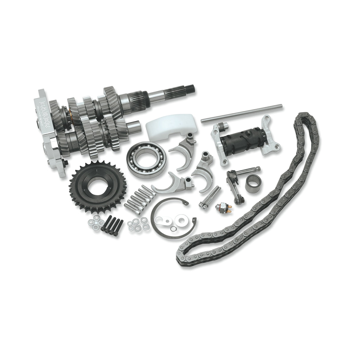 BAKER DRIVETRAIN - DIRECT DRIVE GEAR SET - 6-SPEED - BLACK - '90-'97 SOFTAIL/DYNA