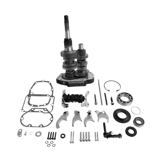 BAKER DRIVETRAIN - GEAR SET - OVERDRIVE/6-SPEED - BLACK - '00-'06 HARLEY-DAVIDSON