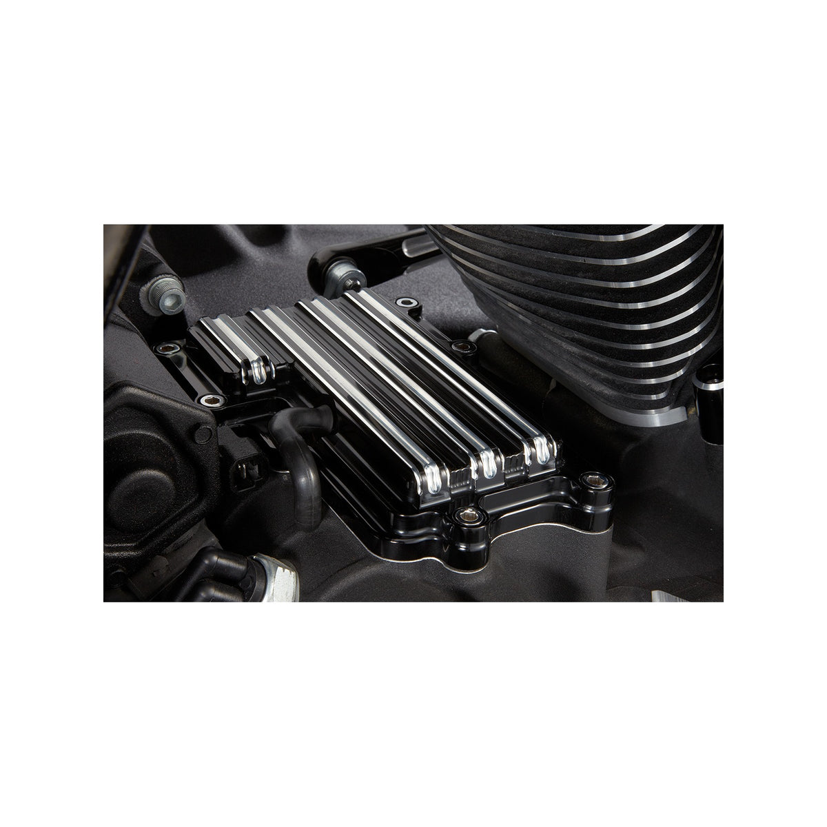 ARLEN NESS - 10-GAUGE TRANSMISSION TOP COVER - BLACKMACHINED - '06-'17 HARLEY-DAVIDSON