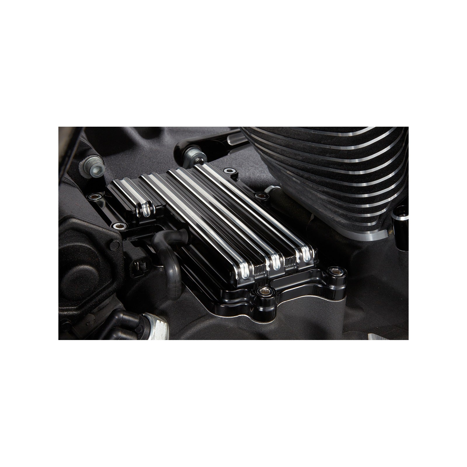 ARLEN NESS - 10-GAUGE TRANSMISSION TOP COVER - BLACKMACHINED - '06-'17 HARLEY-DAVIDSON