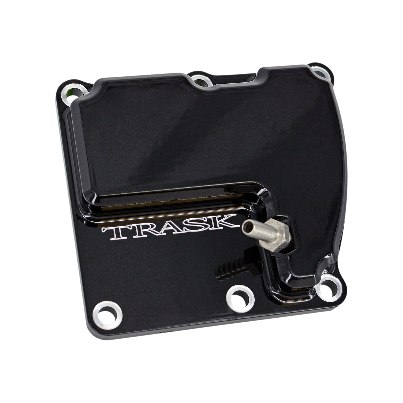 TRASK - CHECKM8(TM) TRANSMISSION TOP COVER - VENTED - CHROME