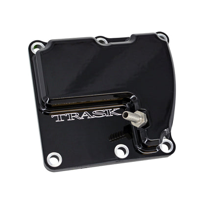 TRASK - CHECKM8(TM) TRANSMISSION TOP COVER - VENTED - CHROME