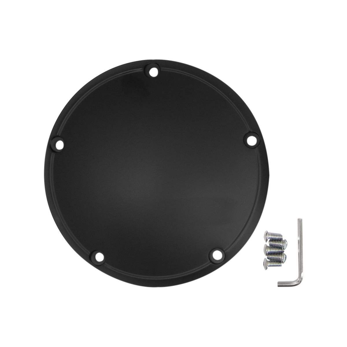 DRAG SPECIALTIES - DERBY COVER - SATIN BLACK - 5 HOLE - '99-'18 BIG TWIN