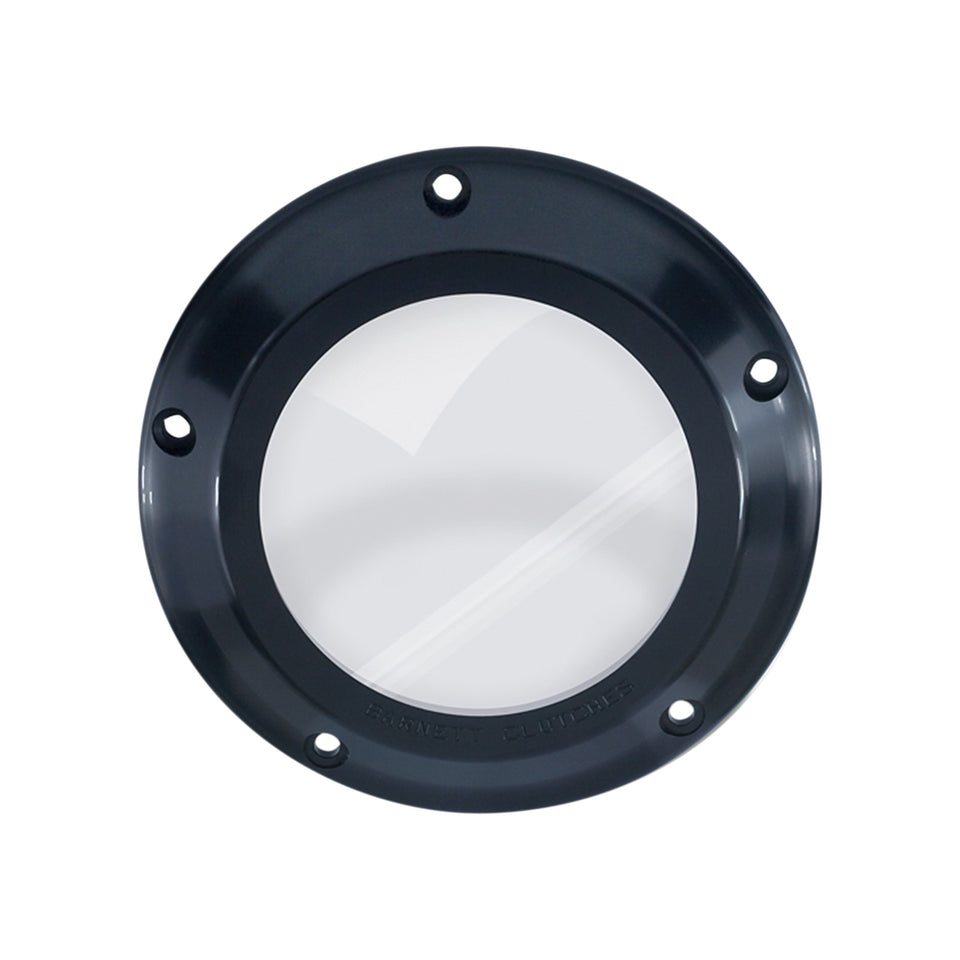 BARNETT - DERBY COVER - SCORPION SERIES - BLACK/ANODIZED - 5 HOLE