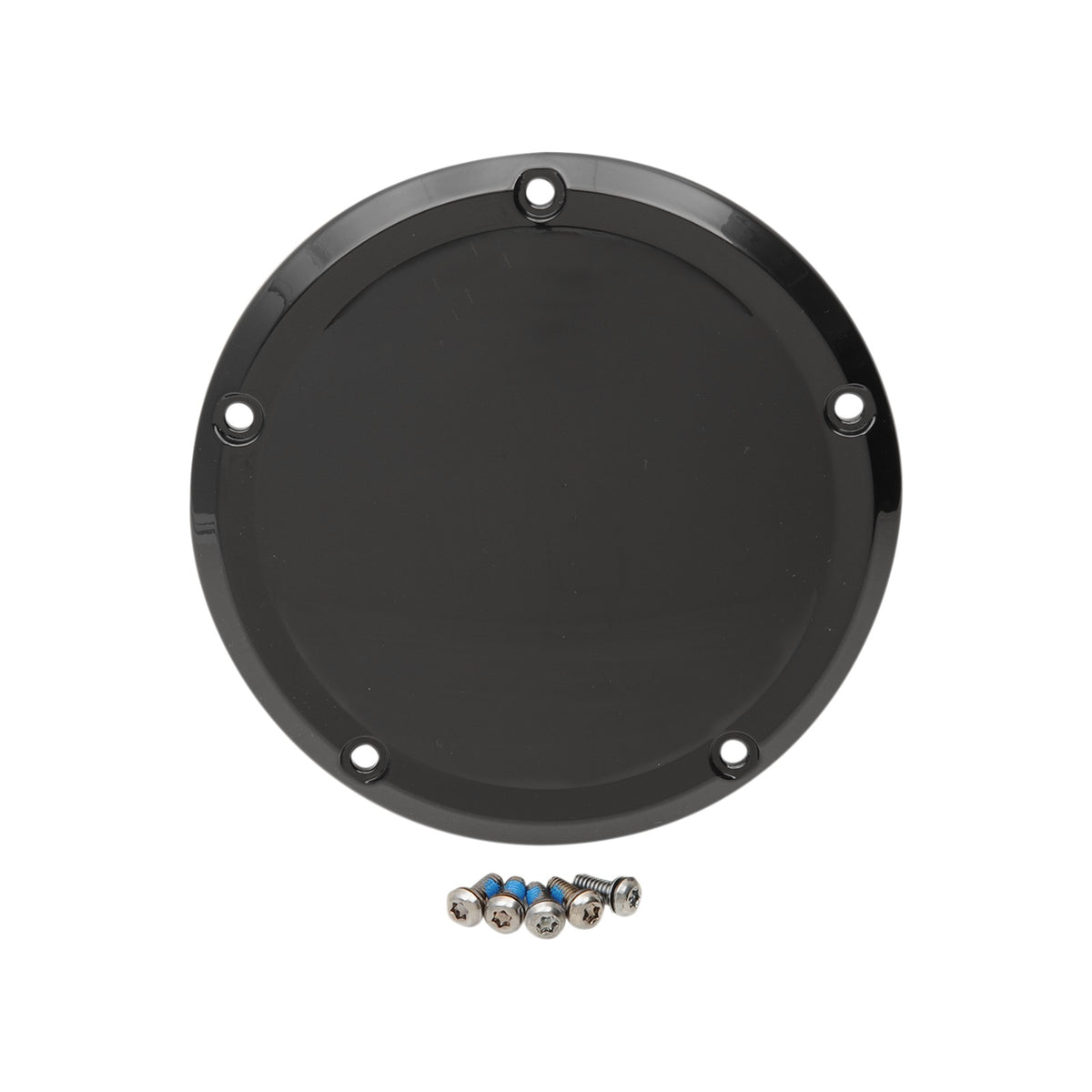 DRAG SPECIALTIES - DERBY COVER - GLOSS BLACK - 5 HOLE - '15-'26 HARLEY-DAVIDSON